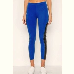 Mid Rise Faux Leather Skinny Legging